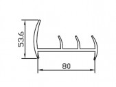 Rubber profiles 80 mm