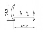 Rubber profiles 65,2 mm