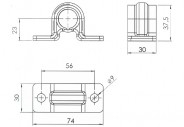 Small guide plate Ø22mm (galv. / Stainless steel.)